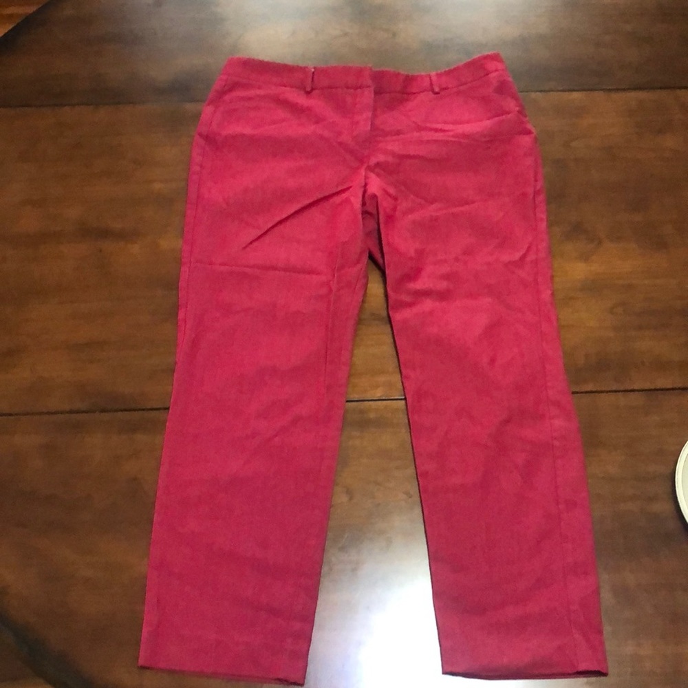 Red pants size 14, inseam 27, length 36